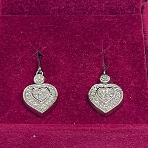 Affinity moissanite dangle earnings New in presentation box
